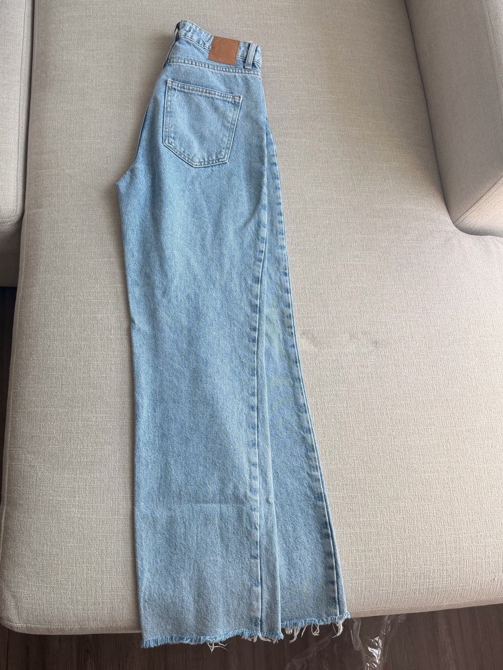 Zara Light Blue Straight-Leg Jeans